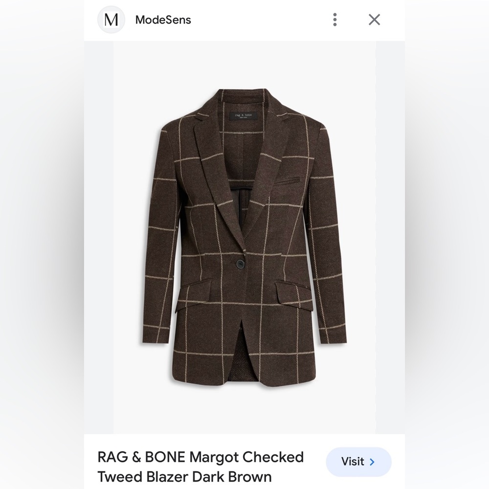 Rag & Bone Margot Knit Blazer - Size 8